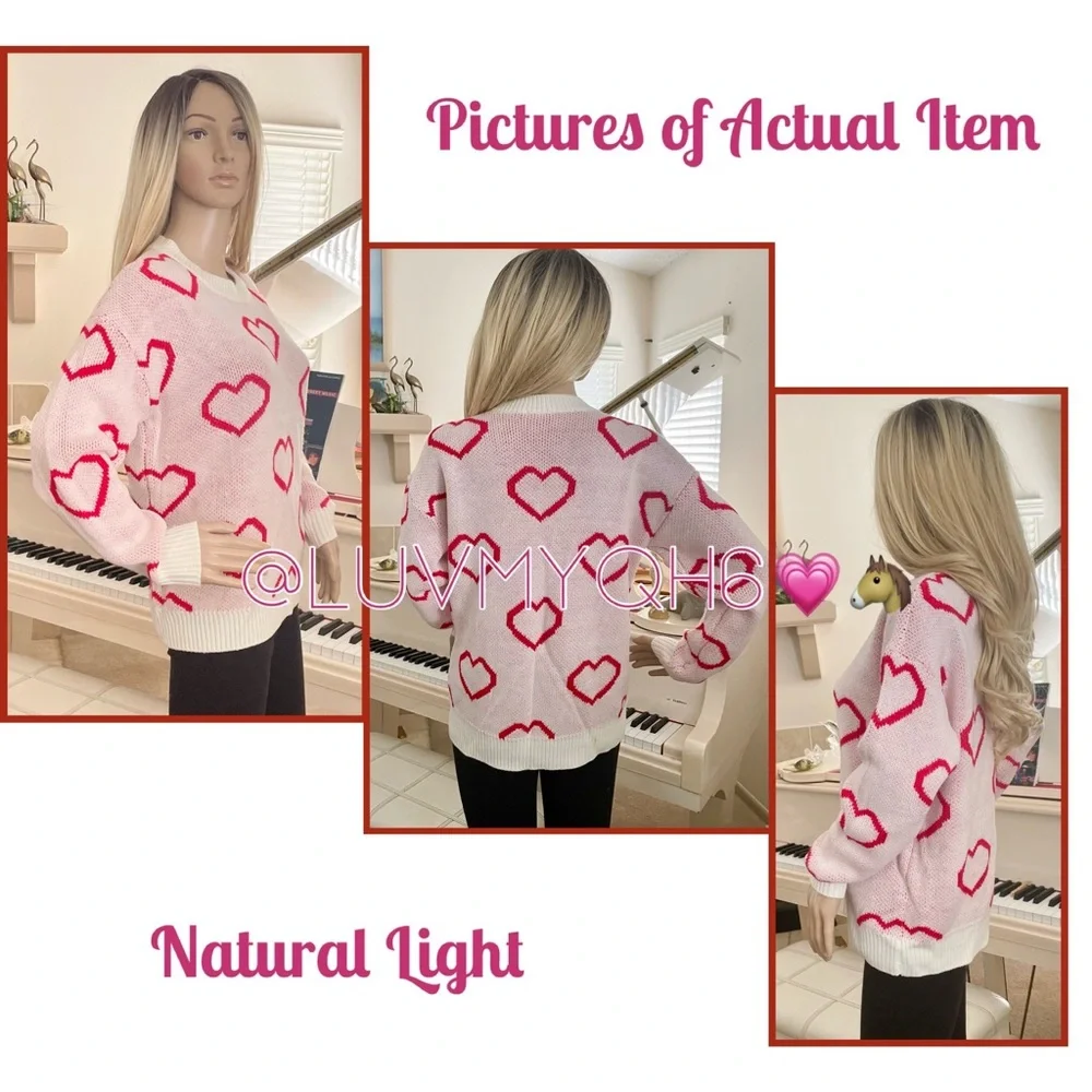 Pink Lily “Love Your Heart” Sweater 🎉HP🎉 - Picture 2 of 4